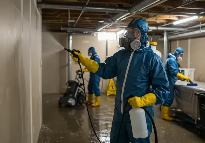 Basement Sanitization and Antimicrobial Treatment process in Waseca, MN